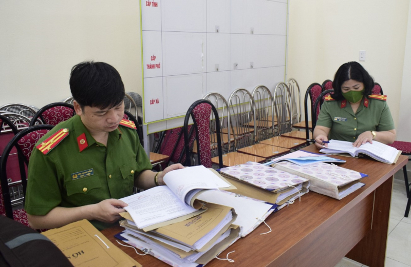 Kiểm tra công tác xây dựng Công an xã chính quy -0