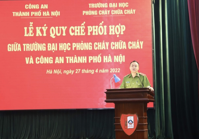 Công an TP Hà Nội và Trường Đại học PCCC ký kết quy chế phối hợp giữa hai đơn vị -0