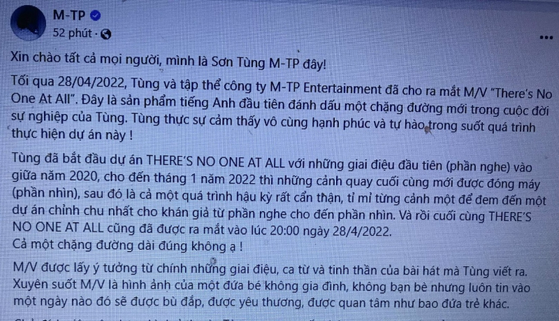 Sơn Tùng M-TP xin lỗi khán giả và gỡ MV gây tranh cãi -0