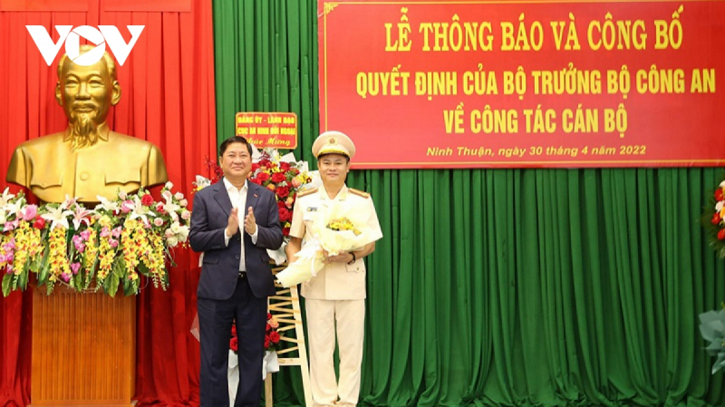 Công bố quyết định của Bộ Công an phân công nhiệm vụ Giám đốc Công an tỉnh Ninh Thuận và Khánh Hòa -0