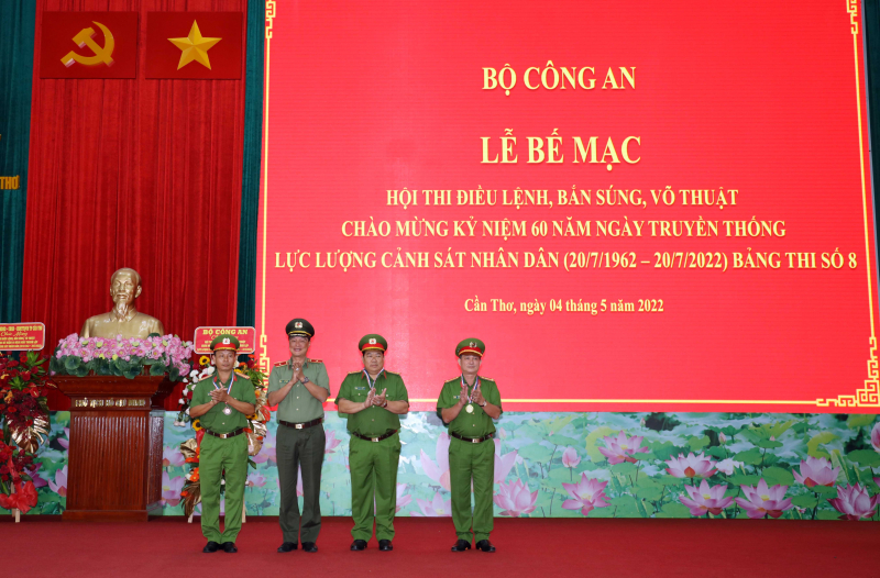 Công an tỉnh Trà Vinh đoạt giải Nhất tại Hội thi điều lệnh, bắn súng, võ thuật CAND -0
