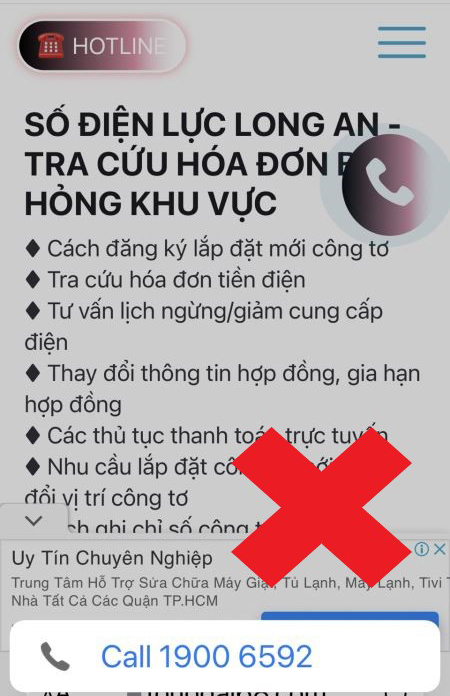 Cảnh báo giả danh tổng đài chăm sóc khách hàng ngành điện để lừa đảo -0