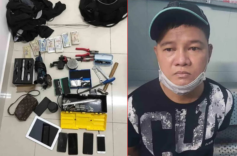 Đối tượng 5 tiền án chuyên cắt khóa trộm tài sản nhiều công ty, nhà hàng -0