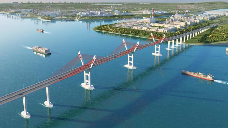 Phó Thủ tướng Lê Văn Thành phát lệnh khởi công cầu 2.000 tỷ đồng nối Hải Phòng với Quảng Ninh -0