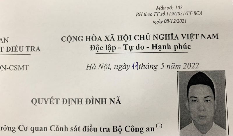 Ra quyết định đình nã đối với Hoàng Ngọc Mẫn -0