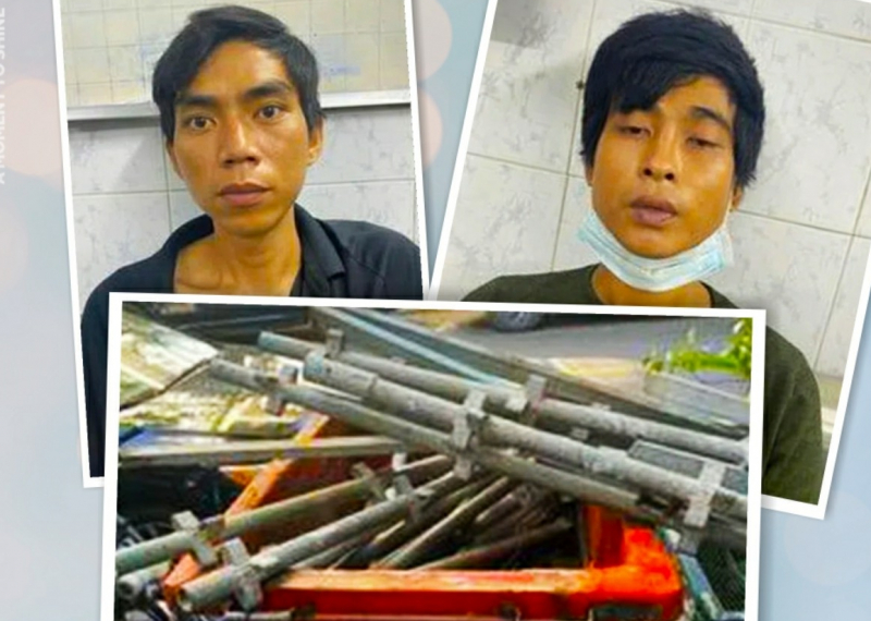 Hai con nghiện liều lĩnh vào công trình thi công tuyến metro trộm tài sản -0