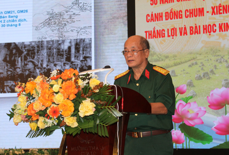 Hội thảo khoa học “50 năm Chiến dịch phòng ngự Cánh đồng Chum - Xiêng Khoảng - Thắng lợi và bài học kinh nghiệm” -0