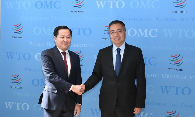 Phó Thủ tướng Chính phủ Lê Minh Khái thăm trụ sở WTO và làm việc Phó Tổng Giám đốc WTO -0