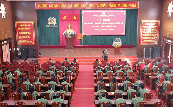 Công an Đắk Nông tổ chức tập huấn công tác bảo vệ an ninh chính trị nội bộ -0