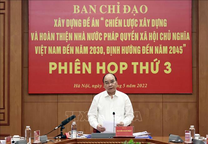 Chủ tịch nước chủ trì phiên họp lần thứ 3 Ban chỉ đạo xây dựng nhà nước pháp quyền -0