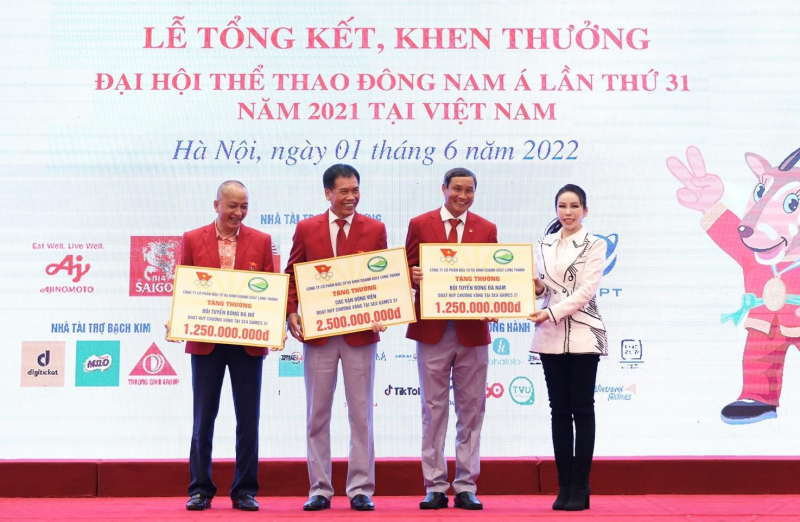 Golf Long Thành trao thưởng 5 tỷ đồng cho các vận động viên có thành tích xuất sắc tại SEA Games 31 -0