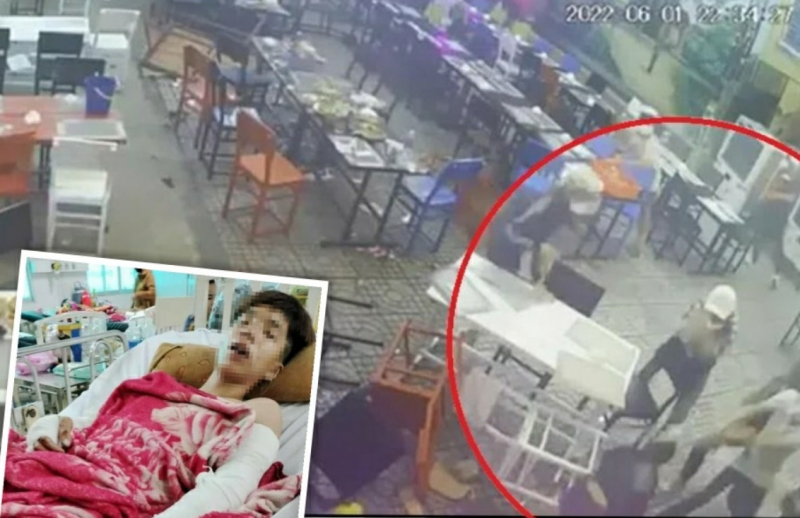 Xông vào quán nhậu chém người, “tiện tay” chôm luôn điện thoại -0