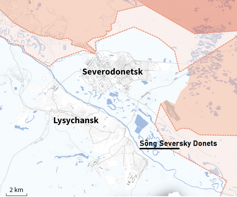 Lính Ukraine mắc kẹt trong vòng vây của Nga ở Severodonetsk -0