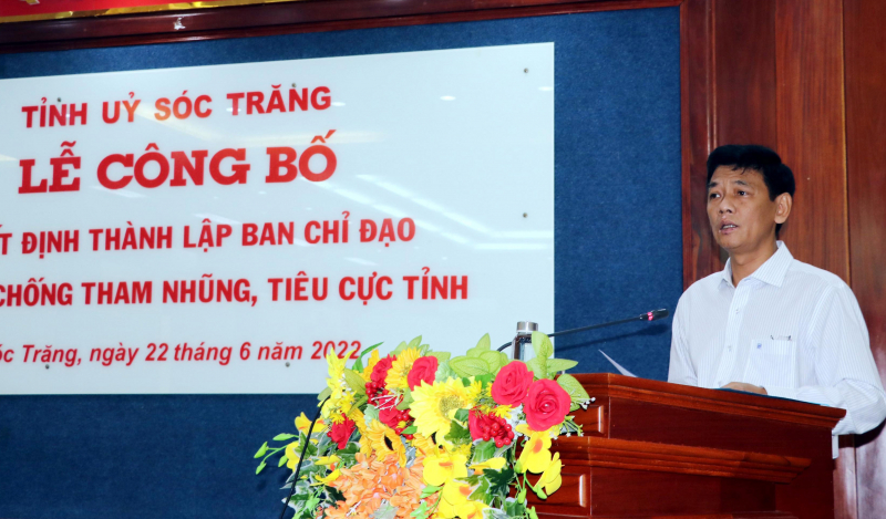 Tỉnh Sóc Trăng thành lập Ban Chỉ đạo phòng, chống tham nhũng, tiêu cực -0