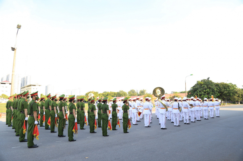 Những khoảnh khắc đẹp của nghệ sĩ – chiến sĩ Công an chuẩn bị cho Nhạc hội Cảnh sát các nước ASEAN+ -2