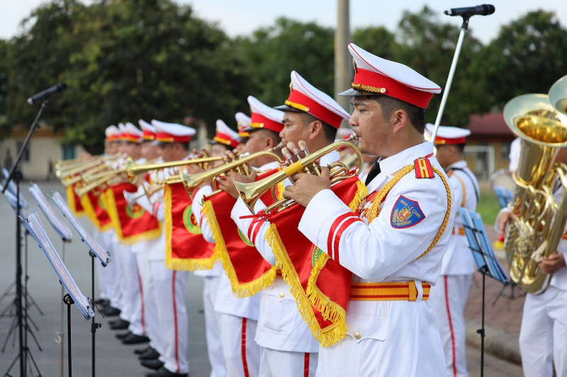 Những khoảnh khắc đẹp của nghệ sĩ – chiến sĩ Công an chuẩn bị cho Nhạc hội Cảnh sát các nước ASEAN+ -3