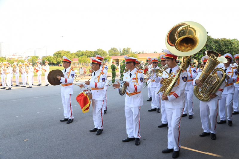 Những khoảnh khắc đẹp của nghệ sĩ – chiến sĩ Công an chuẩn bị cho Nhạc hội Cảnh sát các nước ASEAN+ -7
