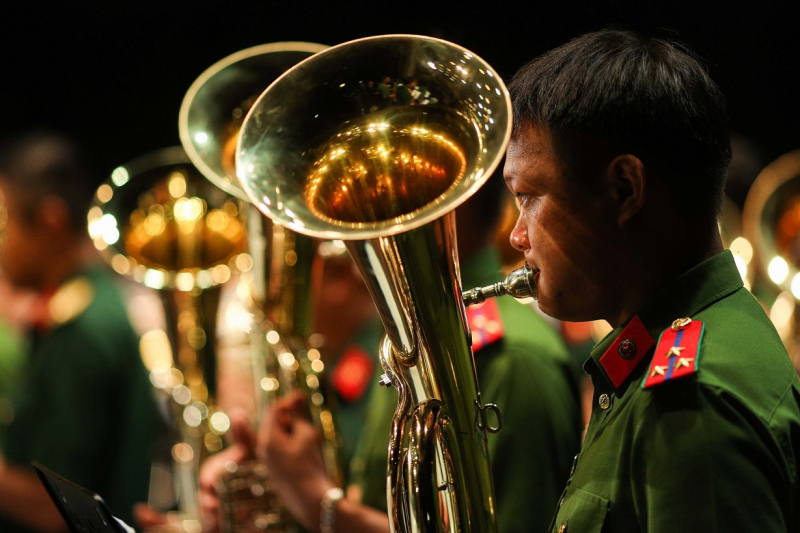 Hàng trăm nghệ sĩ – chiến sĩ Cảnh sát trong và ngoài nước rộn ràng chuẩn bị biểu diễn tại bờ Hồ -6