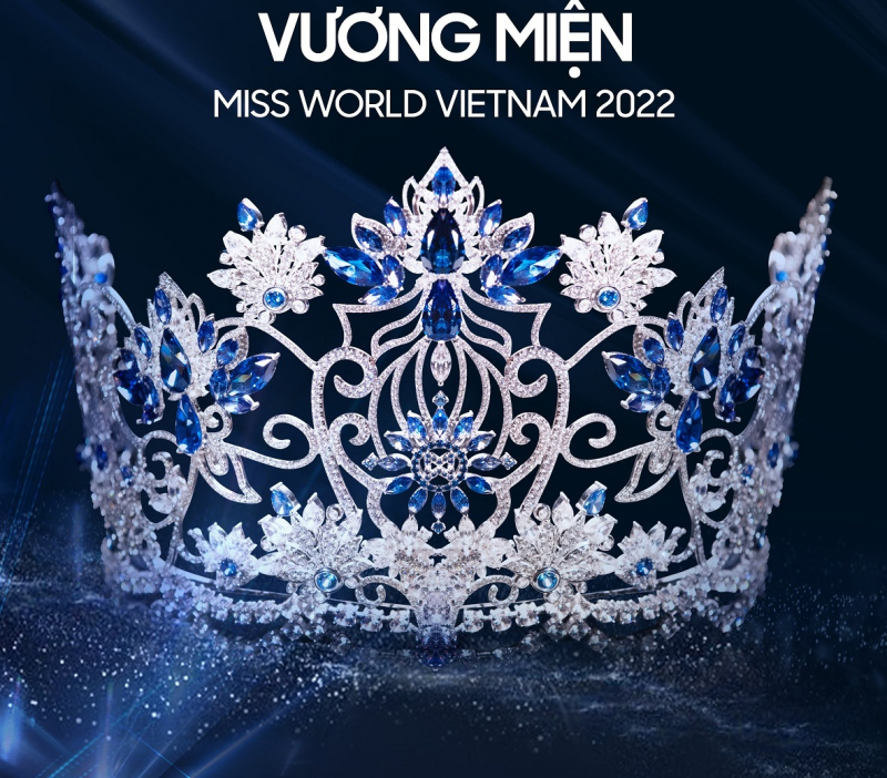 Vương miện Hoa hậu Thế giới Việt Nam kết hợp 4.528 viên đá thượng ...