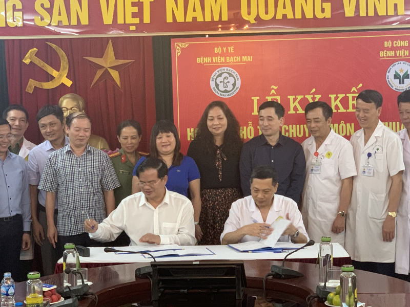 Bệnh viện Bạch Mai và bệnh viện 19-8 Bộ Công an ký kết thoả thuận hợp tác toàn diện -0