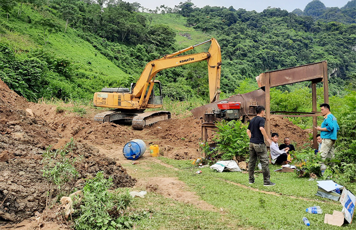 Phát hiện nhóm đối tượng khai thác vàng trái phép tại khu vực giáp ranh Cao Bằng - Bắc Kạn -0