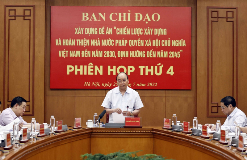 Chủ tịch nước chủ trì phiên họp thứ 4 Ban Chỉ đạo xây dựng Nhà nước pháp quyền -0