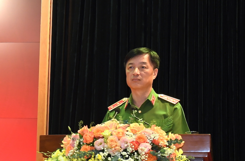 Tổ chức sinh hoạt chính trị chào mừng 77 năm Ngày truyền thống lực lương CAND -0