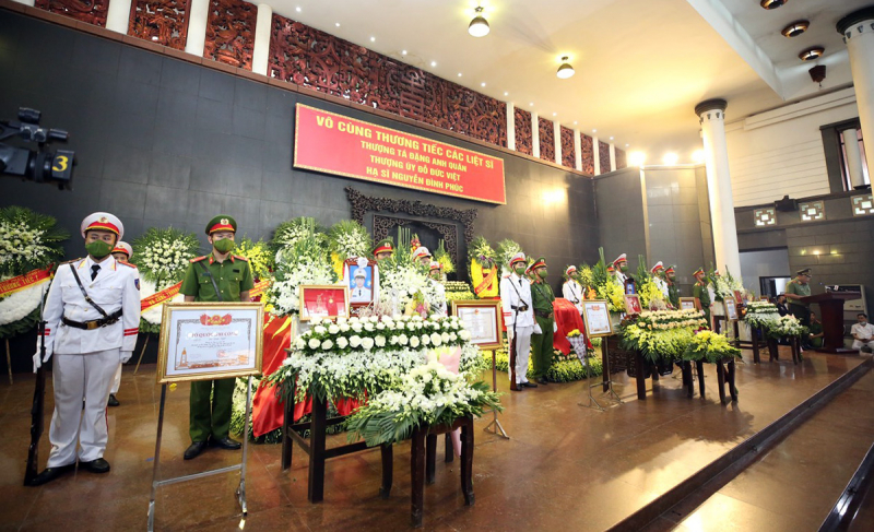 Tổ chức trọng thể Lễ tang 3 liệt sỹ Công an hy sinh khi chữa cháy -0