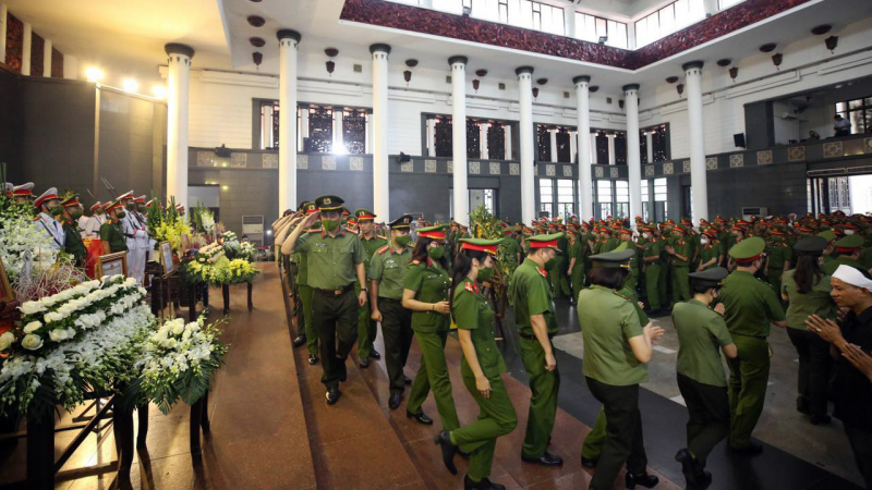 Tổ chức trọng thể Lễ tang 3 liệt sỹ Công an hy sinh khi chữa cháy -0