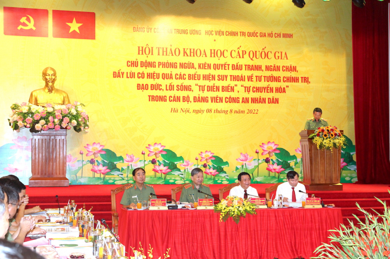 Khai mạc hội thảo khoa học quốc gia về xây dựng, chỉnh đốn Đảng trong CAND -0