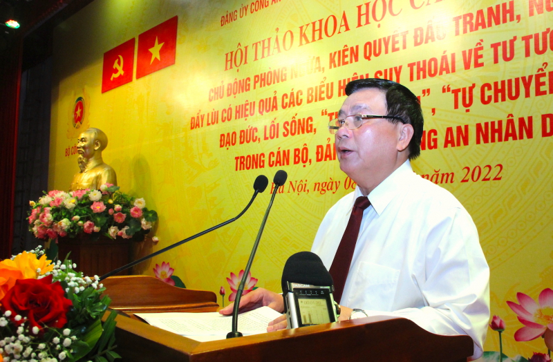 Khai mạc hội thảo khoa học quốc gia về xây dựng, chỉnh đốn Đảng trong CAND -0