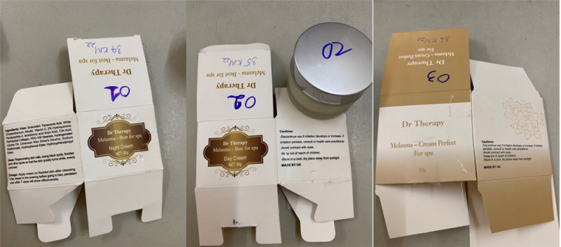 Cảnh báo 3 sản phẩm mỹ phẩm Dr Therapy Melasma chứa chất cấm, chưa được cấp phép -0