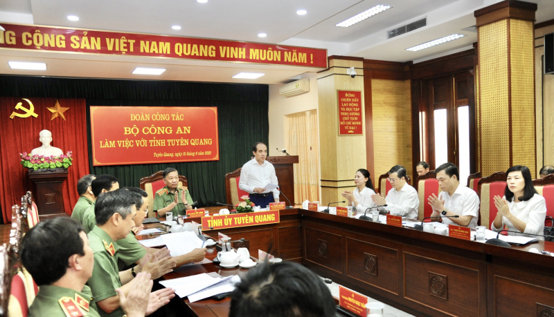 Bộ trưởng Tô Lâm làm việc với tỉnh Tuyên Quang -0