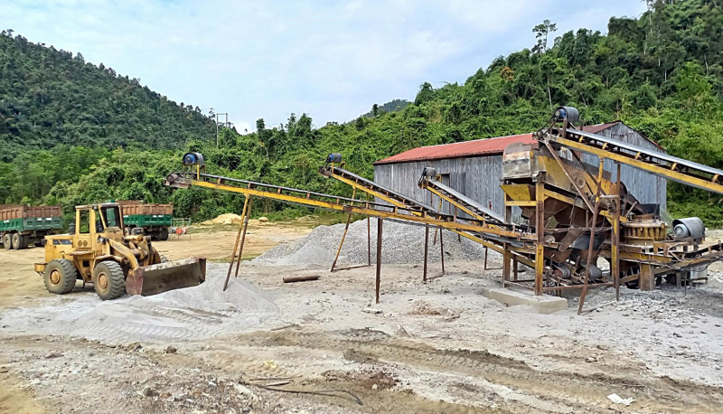 Khai thác đá xây dựng trái phép, một công ty bị phạt 120 triệu đồng -0