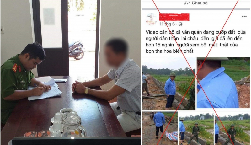 Xử phạt đối tượng đăng tải thông tin bôi nhọ, hạ uy tín, lãnh đạo xã -0