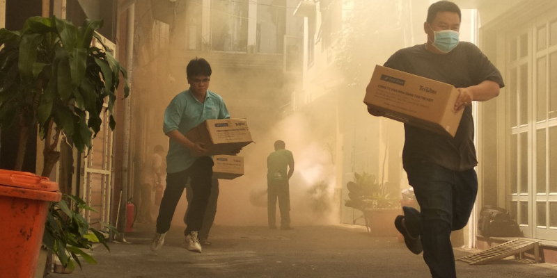 Người dân tin vào sự hiệu quả của mô hình “Tổ liên gia an toàn PCCC” -1