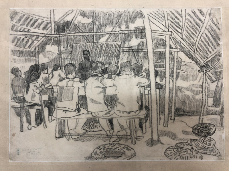 “Truyền thống hiếu học” qua các tác phẩm mỹ thuật Việt Nam  -0