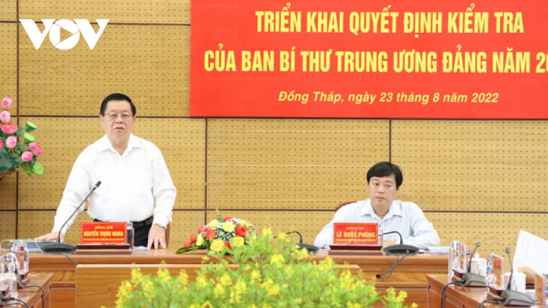 Đoàn Kiểm tra của Ban Bí thư làm việc với Ban Thường vụ Tỉnh ủy Đồng Tháp -0