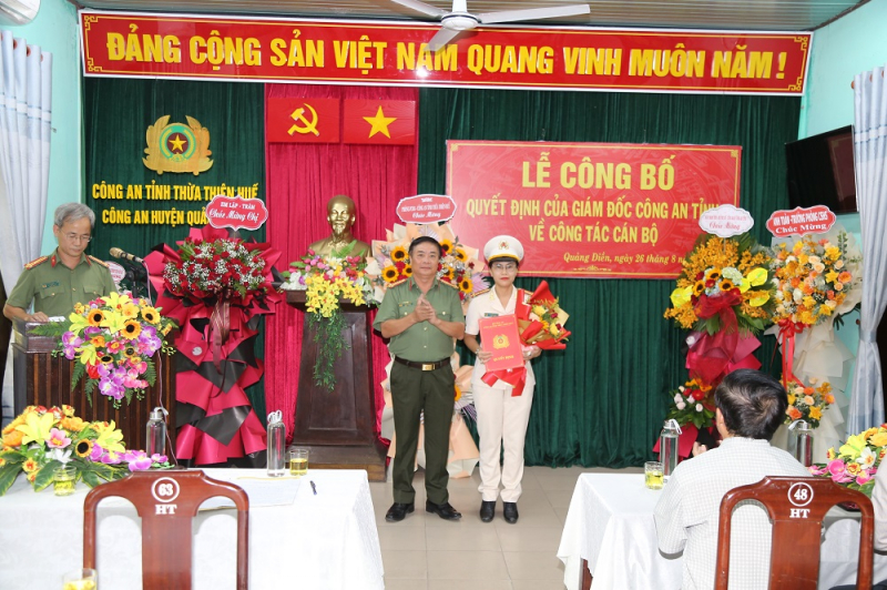 Lần đầu tiên Thừa Thiên-Huế có Trưởng Công an huyện là nữ -0