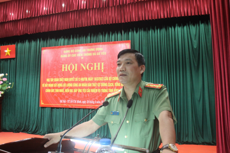 Quán triệt Nghị quyết 12 Bộ Chính trị tới  cán bộ, đảng viên Cục Viễn thông và cơ yếu -0