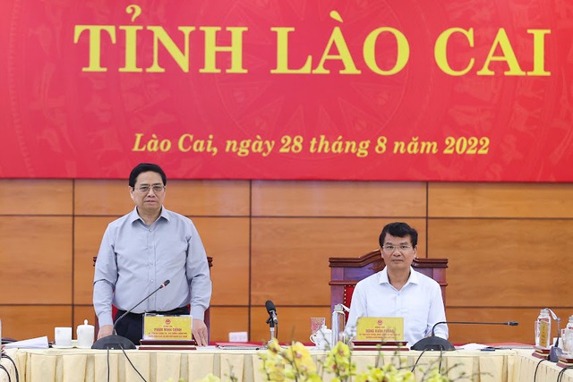 Thủ tướng làm việc với Ban Thường vụ Tỉnh ủy Lào Cai -0