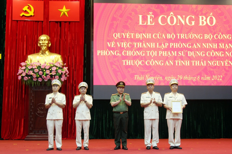 Thành lập Phòng An ninh mạng và phòng, chống tội phạm sử dụng công nghệ cao Công an tỉnh Thái Nguyên -0