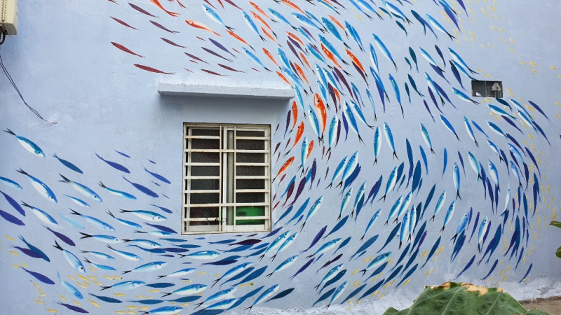 Đường tranh bích họa vẽ nên câu chuyện làng chài tại Đà Nẵng -5