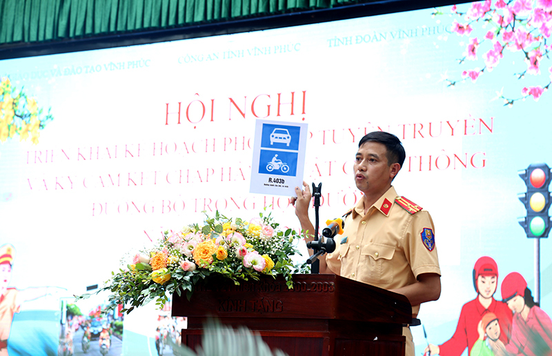 Vĩnh Phúc: Đẩy mạnh công tác tuyên truyền Luật Giao thông đường bộ trong học đường -0