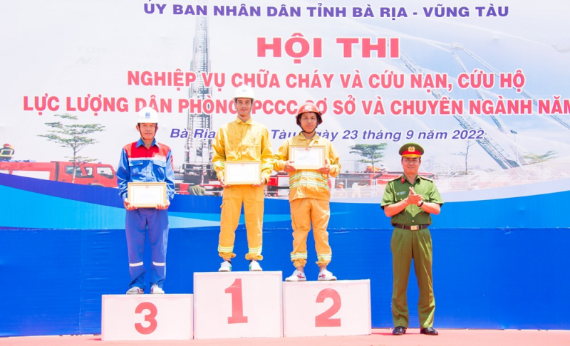 Sôi nổi hội thi nghiệp vụ PCCC và CNCH tỉnh Bà Rịa-Vũng Tàu năm 2022 -1