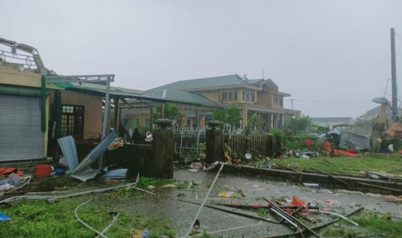Những hình ảnh đầu tiên về thiệt hại do bão số 4 tại Quảng Trị -3