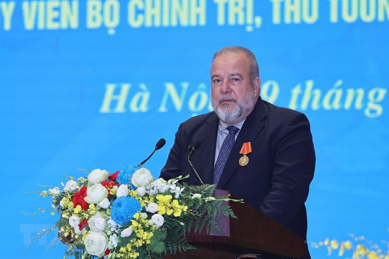 Thủ tướng Cuba Manuel Marrero Cruz đón nhận Huân chương Hồ Chí Minh -0