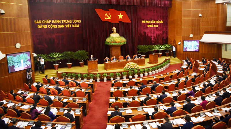 Ngày làm việc thứ nhất của Hội nghị Trung ương 6 khoá XIII -0