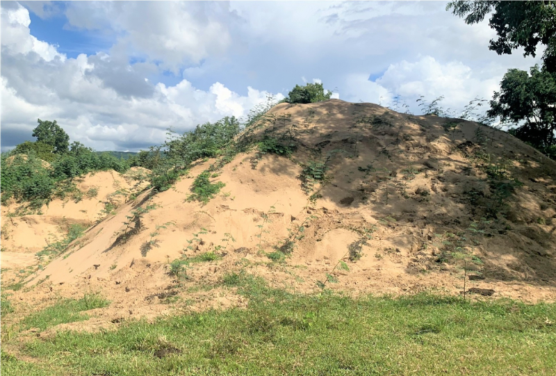 Kiểm tra thực tế “núi cát” tập kết trái phép trong khu bảo tồn thiên nhiên Ea Sô -0