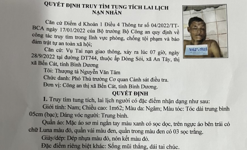 Truy tìm tung tích nạn nhân vụ tai nạn giao thông -0